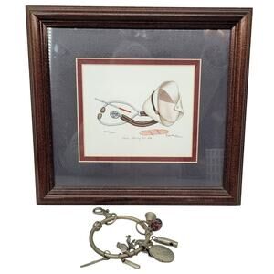 Martha Hinson Have Mercy‎ on Us Nursing Etching Framed Art and Green Rhino Key